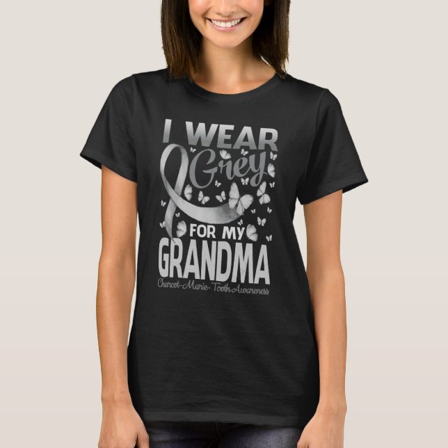 Camiseta Uso Gris Para Mi Abuela Charcot Marie Tooth Awa (Anverso)