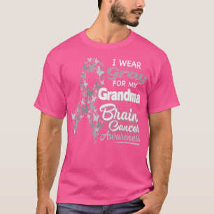 Camiseta Uso Gris para mi abuela Concienciación sobre el cá