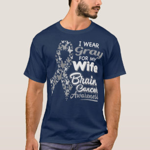 Camiseta Uso Gris para mi esposa - Conciencia sobre el cánc