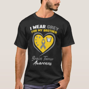 Camiseta Uso Gris Para Mi Hermano Conciencia Sobre El Tumor