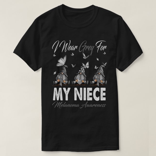 Camiseta Uso Gris Para Mis Gnomas De Concienciación De Mela (Diseño del anverso)