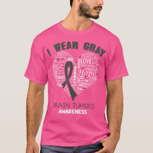 Camiseta Uso Gris Por Tumores Cerebrales Conciencia Esperan