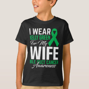 Camiseta Uso Kelly Green Para Mi Esposa Bile Duct Cancer