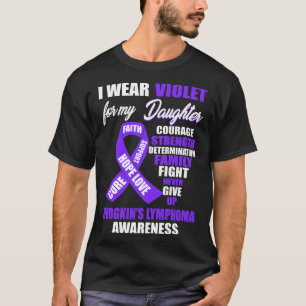 Camiseta Uso la conciencia del linfoma de Violet Hodgkin