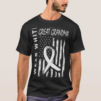 Camiseta Uso la Gran Abuela Blanca Conciencia sobre el cánc