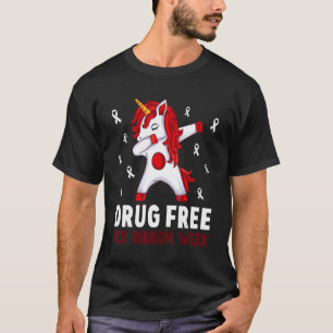 Camiseta Uso libre de drogas rojo para la Semana de la Cint