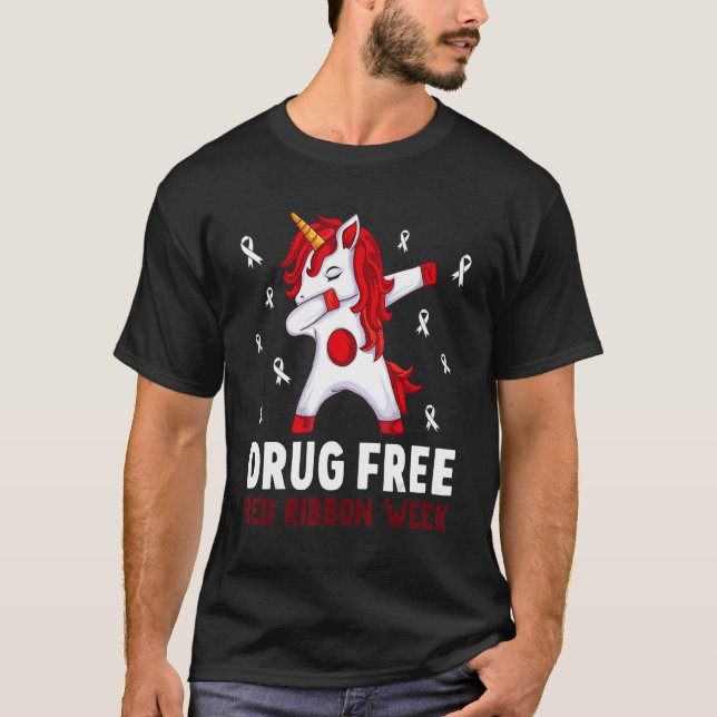 Camiseta Uso libre de drogas rojo para la Semana de la Cint (Anverso)