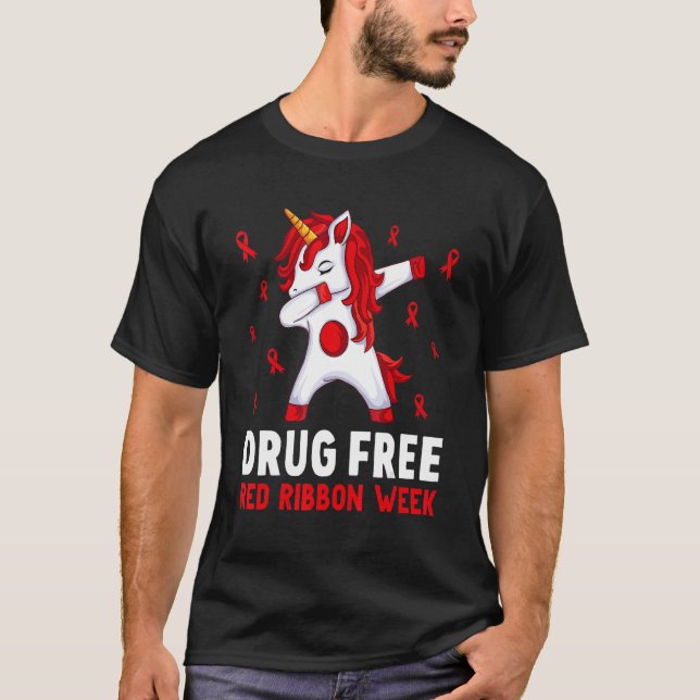 Camiseta Uso libre de drogas rojo para la Semana de la Cint (Anverso)