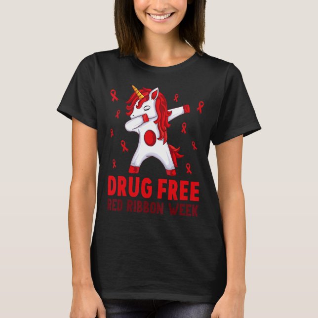 Camiseta Uso libre de drogas rojo para la Semana de la Cint (Anverso)