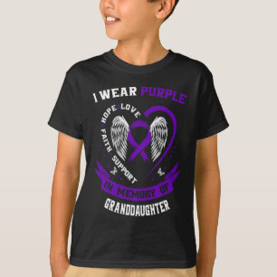 Camiseta Uso Morado En Memoria De La Nieta Pancreati