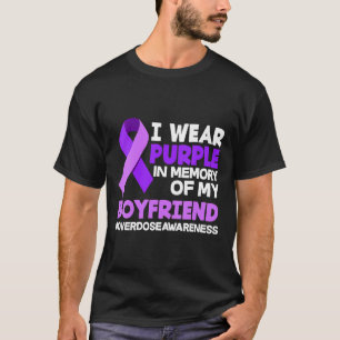 Camiseta Uso Morado En Memoria De La Sobredosis De Mi Novio