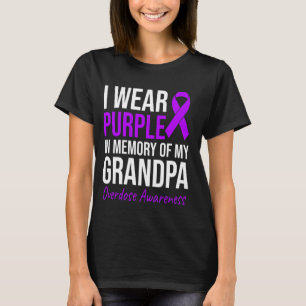 Camiseta Uso Morado En Memoria De Mi Abuelo Sobredosis Awa