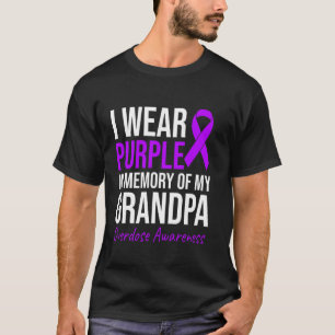 Camiseta Uso Morado En Memoria De Mi Abuelo Sobredosis Awa