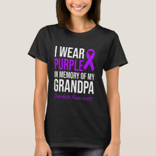 Camiseta Uso Morado En Memoria De Mi Abuelo Sobredosis Awa
