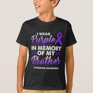 Camiseta Uso Morado En Memoria De Mi Hermano Sobredosis Awa