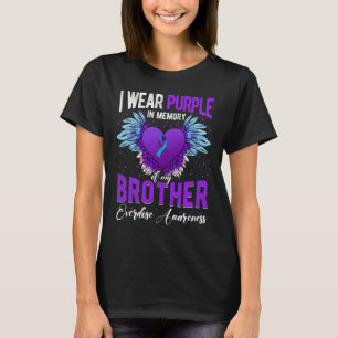 Camiseta Uso Morado En Memoria De Mi Hermano Sobredosis Awa