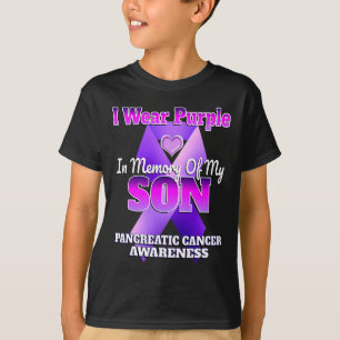 Camiseta Uso Morado En Memoria De Mi Hijo Cance Pancreático
