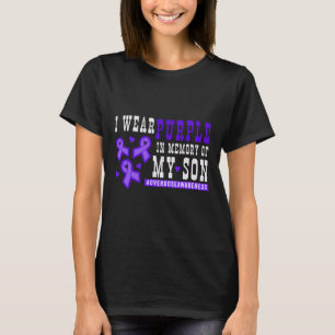 Camiseta Uso Morado En Memoria De Mi Hijo - Sobredosis Cons