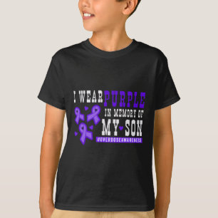 Camiseta Uso Morado En Memoria De Mi Hijo - Sobredosis Cons