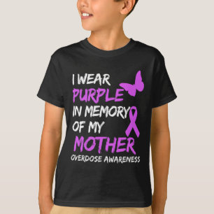 Camiseta Uso Morado En Memoria De Mi Madre Sobredosis En Gu