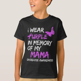 Camiseta Uso Morado En Memoria De Mi Mamá Con La Sobredosis
