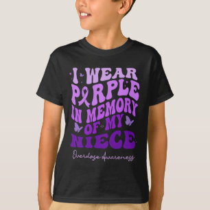 Camiseta Uso Morado En Memoria De Mi Sobredosis De Niña Con