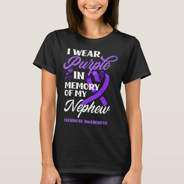 Camiseta Uso Morado En Memoria De Mi Sobredosis De Sobredos (Anverso)
