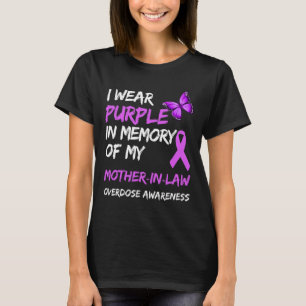 Camiseta Uso Morado En Memoria De Mi Sobretrabajo De Suegra