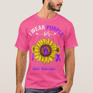 Camiseta Uso Morado Para Concientizar Al Lupus Sunflower 