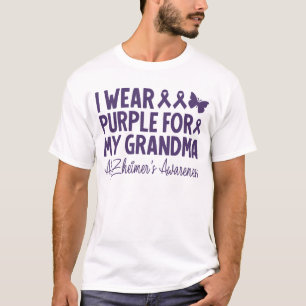 Camiseta Uso morado para la conciencia de mi abuela Alzheim