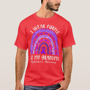 Camiseta Uso morado para la conciencia de mi abuela Alzheim