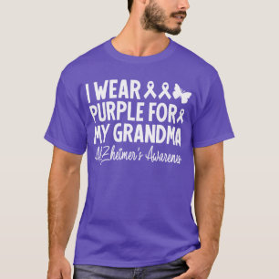 Camiseta Uso morado para la conciencia de mi abuela Alzheim