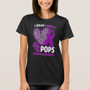 Camiseta Uso Morado Para Mi Epilepsia Epilepsy Awareness Le