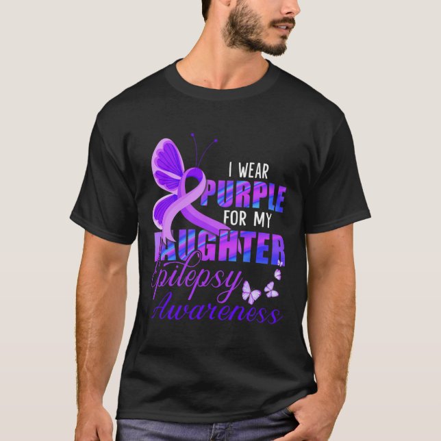 Camiseta Uso morado para mi hija - Epilepsia Awareness (Anverso)
