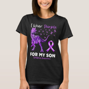 Camiseta Uso Morado Para Mi Hijo Epilepsia Conciencia Dinos