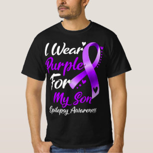 Camiseta Uso Morado Para Mi Hijo Epilepsia Regalos De Conci
