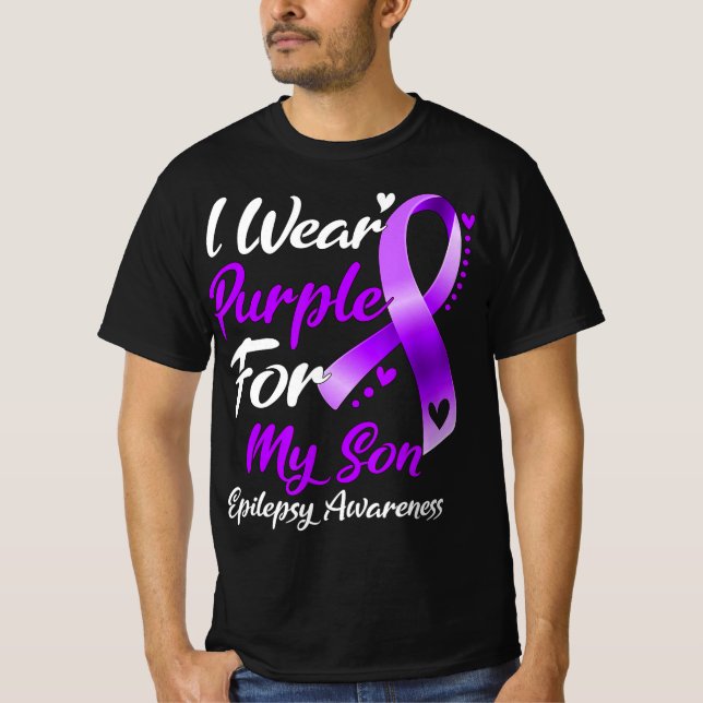 Camiseta Uso Morado Para Mi Hijo Epilepsia Regalos De Conci (Anverso)