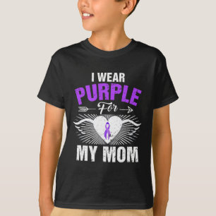 Camiseta Uso Morado Para Mi Mamá Epilepsia Costura De Conci
