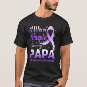 Camiseta Uso morado para mi papá Alzheimer