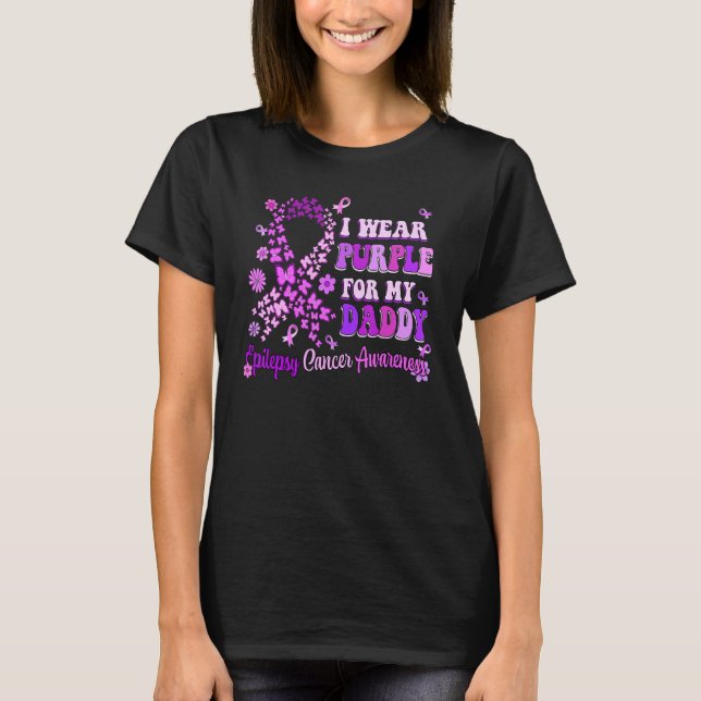 Camiseta Uso Morado Para Mi Papi Día De Conciencia Sobre La (Anverso)