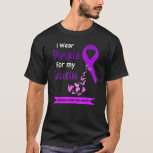 Camiseta Uso Morado Para Mi Primo Epilepsia Awareness Mon
