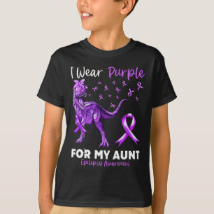 Camiseta Uso Morado Para Mi Tía Epilepsia Dinos De Concienc