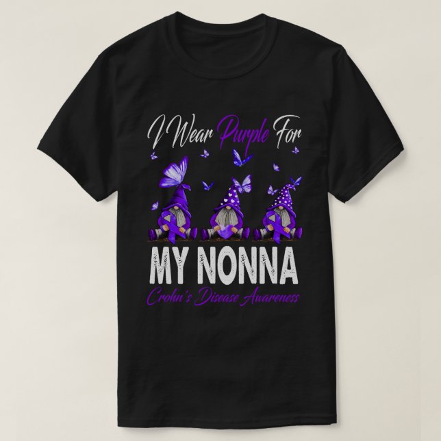 Camiseta Uso morado por la enfermedad de mi no-NA Crohn (Diseño del anverso)