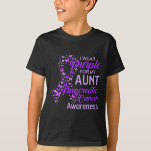 Camiseta Uso Morado Por Mi Tía Cáncer Pancreático