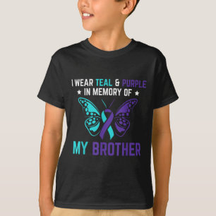 Camiseta Uso Morado Verde azulado En Memoria Del Suicidio D