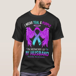 Camiseta Uso Morado Verde azulado En Memoria Del Suicidio D