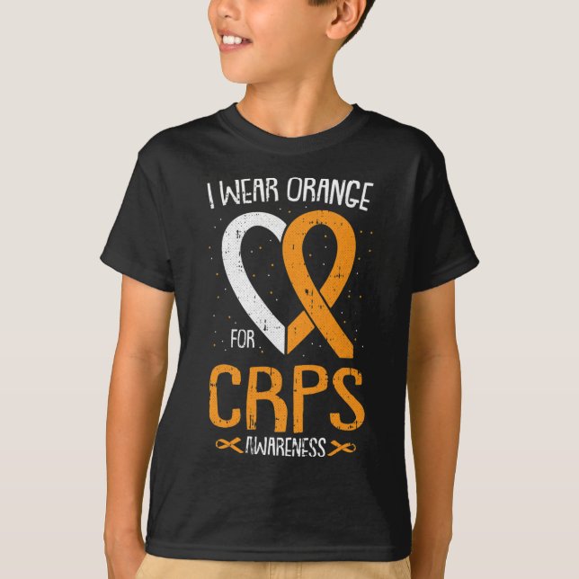 Camiseta Uso Naranja CRPS Conciencia Compleja Dolor Regiona (Anverso)