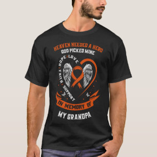 Camiseta Uso Naranja en memoria de mi abuelo Leukemia Awa