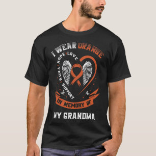 Camiseta Uso Naranja En Memoria Del Cáncer De Leucemia De A