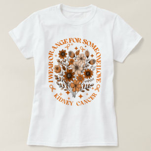 Camiseta Uso Naranja Para Alguien Que Me Encanta El Cáncer